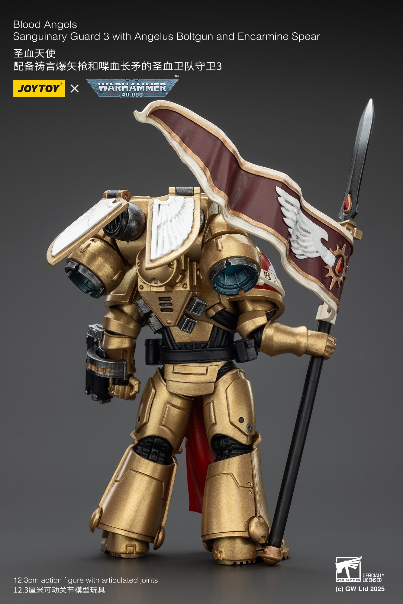 (Pre-Order) Warhammer 40k Blood Angels Sanguinary Guard 3 with Angelus Boltgun and Encarmine Spear