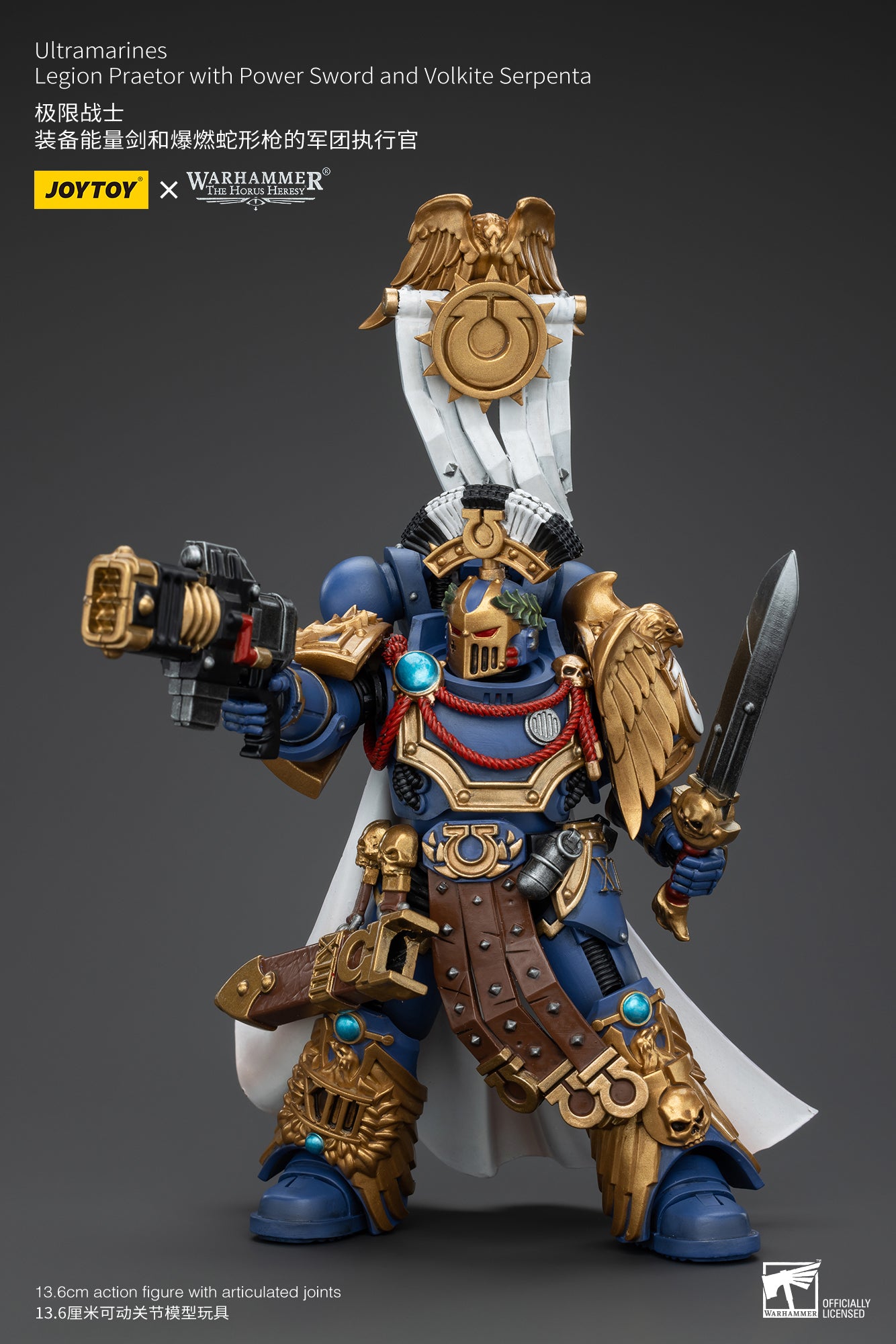 Warhammer The Horus Heresy Ultramarines Legion Praetor with Power Sword and Volkite Serpenta