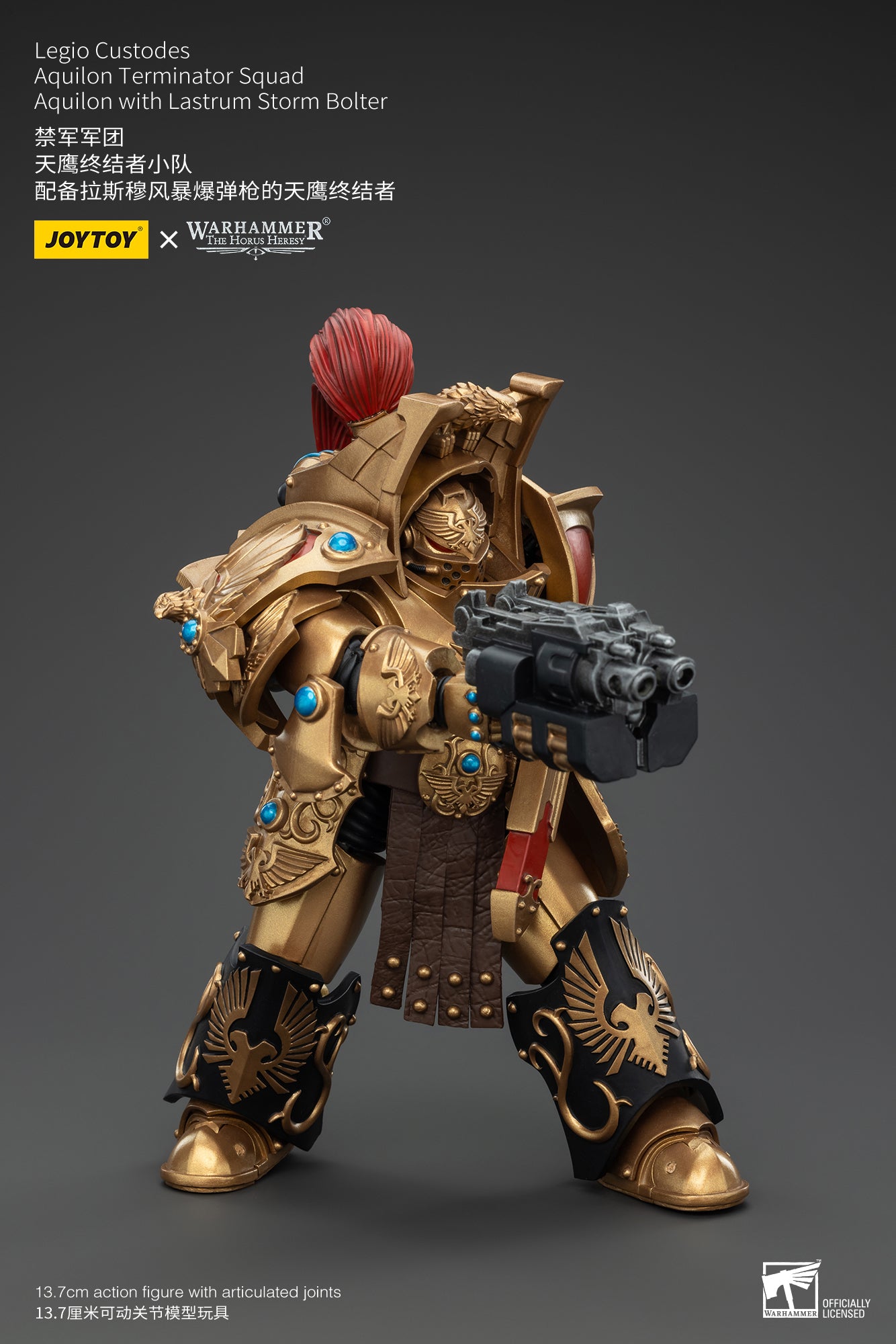 Warhammer The Horus Heresy Legio Custodes Aquilon Terminator Squad Aquilon with Lastrum Storm Bolter (In Stock)
