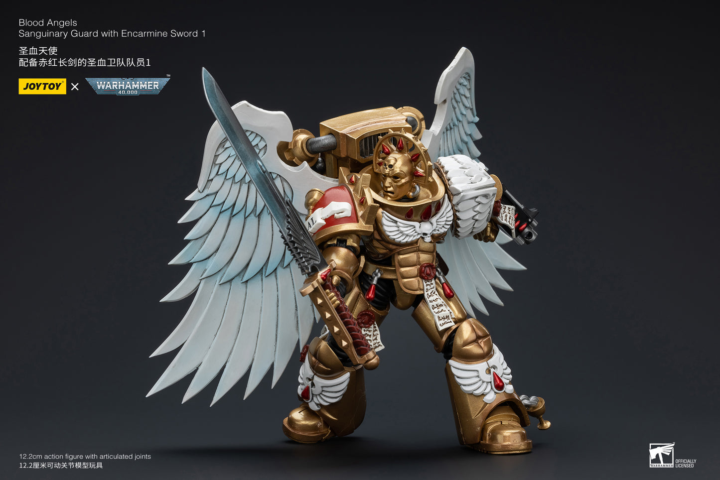 Warhammer 40k Blood Angels Sanguinary Guard with Encarmine Sword 1 (In Stock)