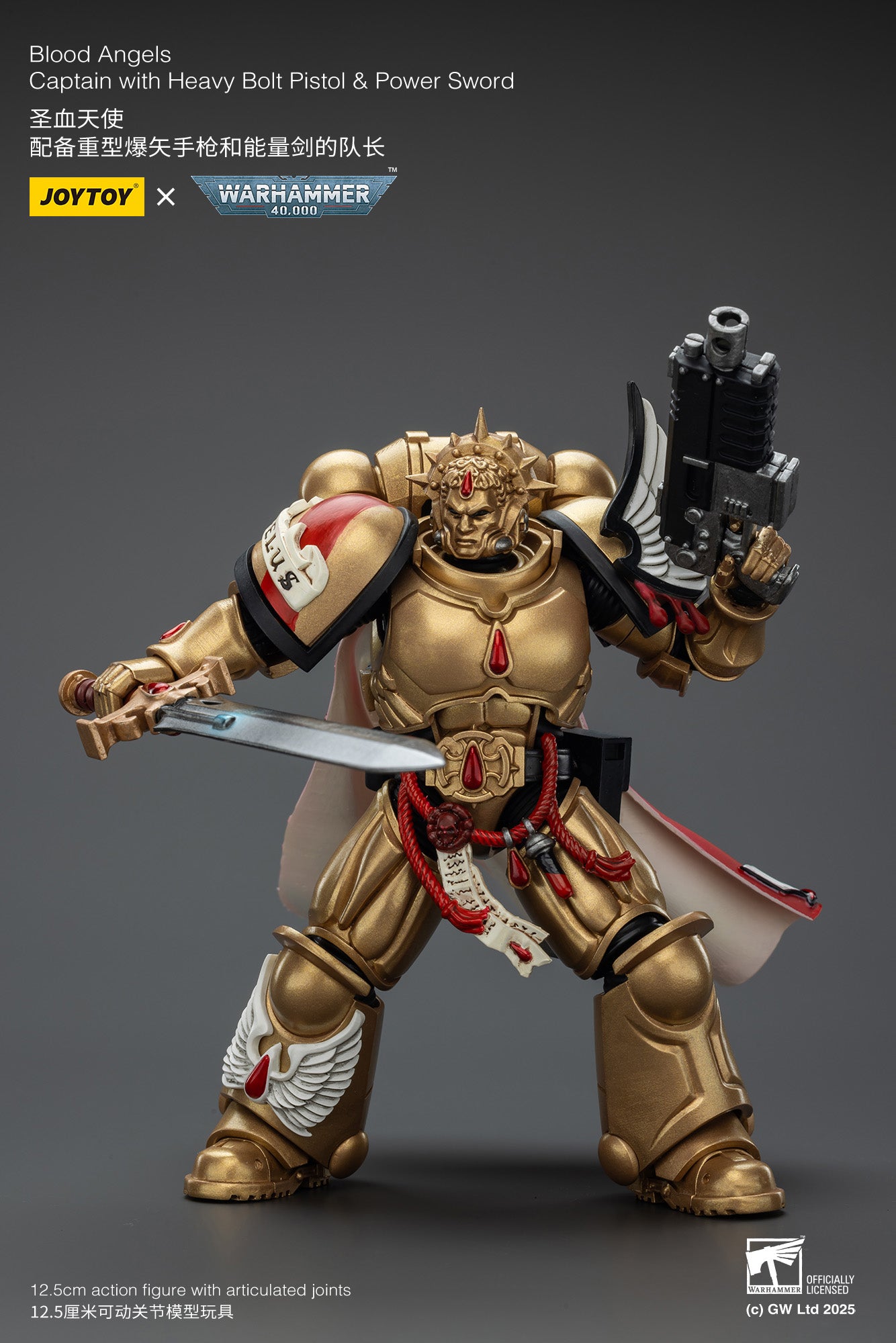 (Pre-Order) Warhammer 40k Blood Angels Captain with Heavy Bolt Pistol & Power Sword