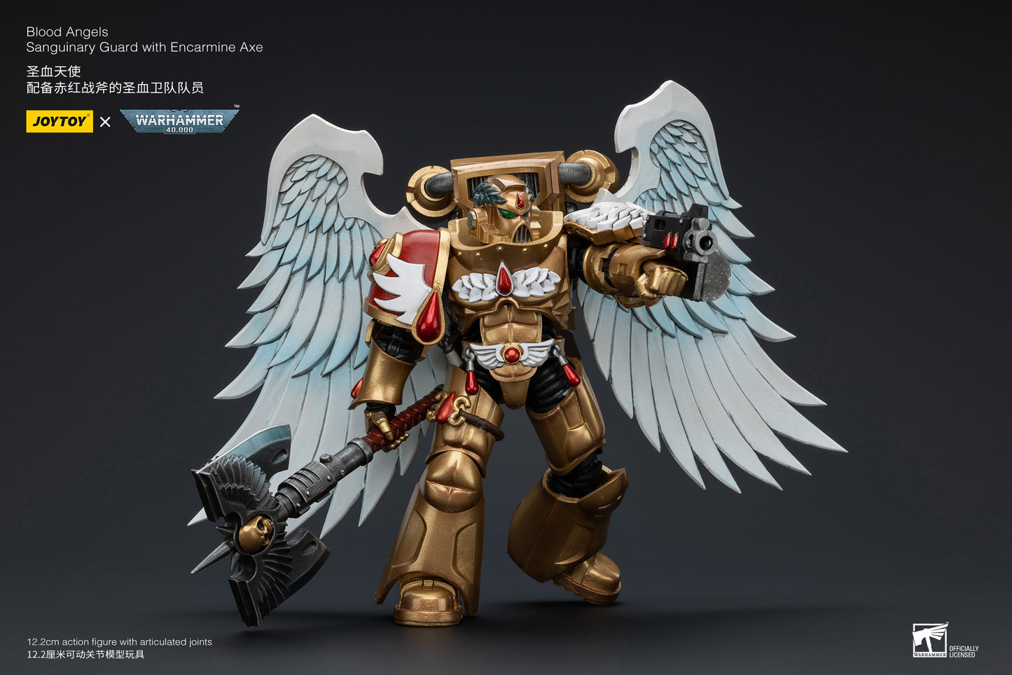 Warhammer 40k Blood Angels Sanguinary Guard with Encarmine Axe (In Stock)