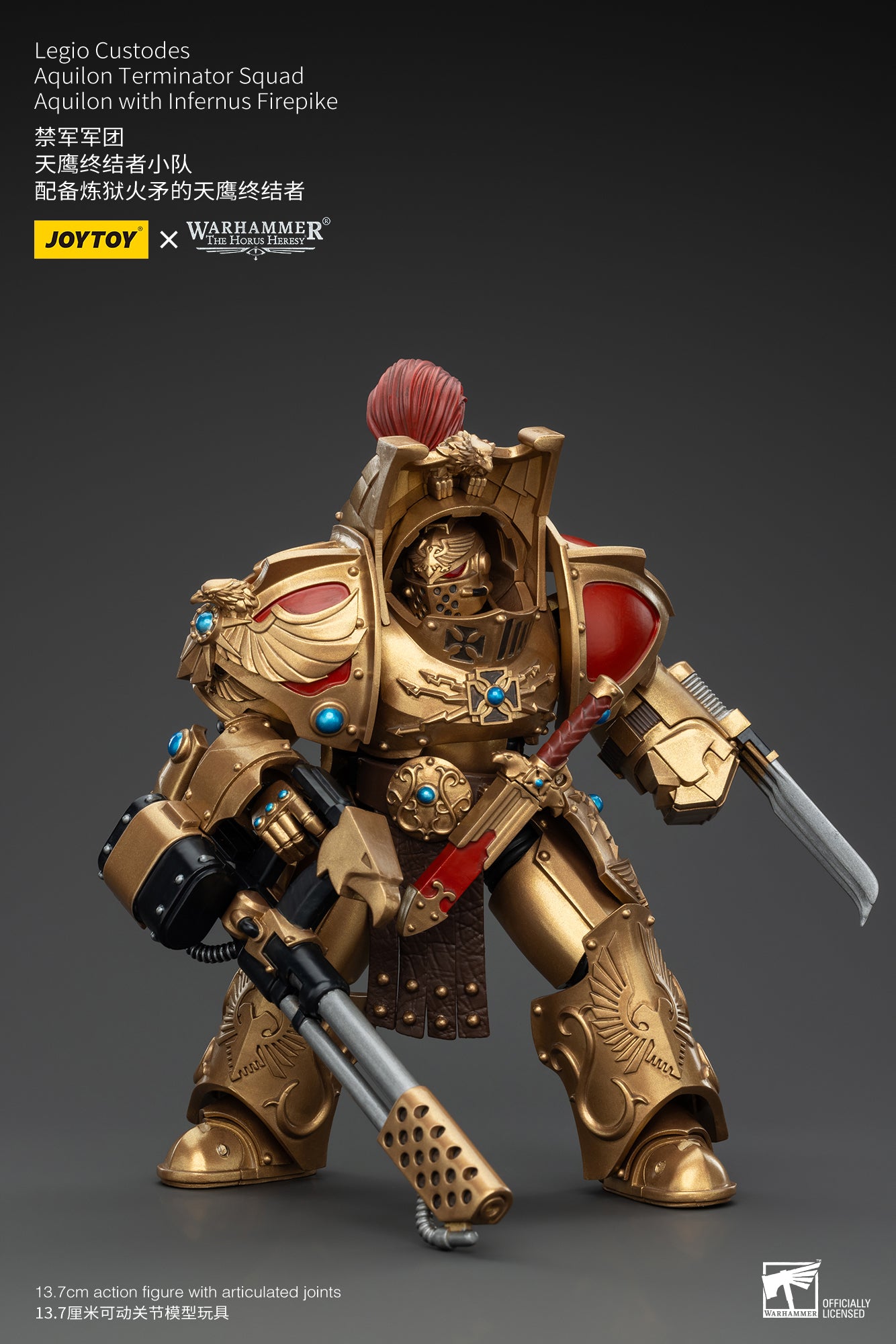 Warhammer The Horus Heresy Legio Custodes Aquilon Terminator Squad Aquilon with Infernus Firepike (In Stock)