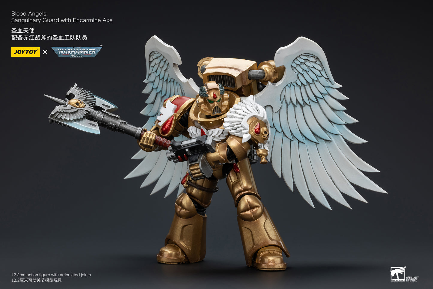Warhammer 40k Blood Angels Sanguinary Guard with Encarmine Axe (In Stock)