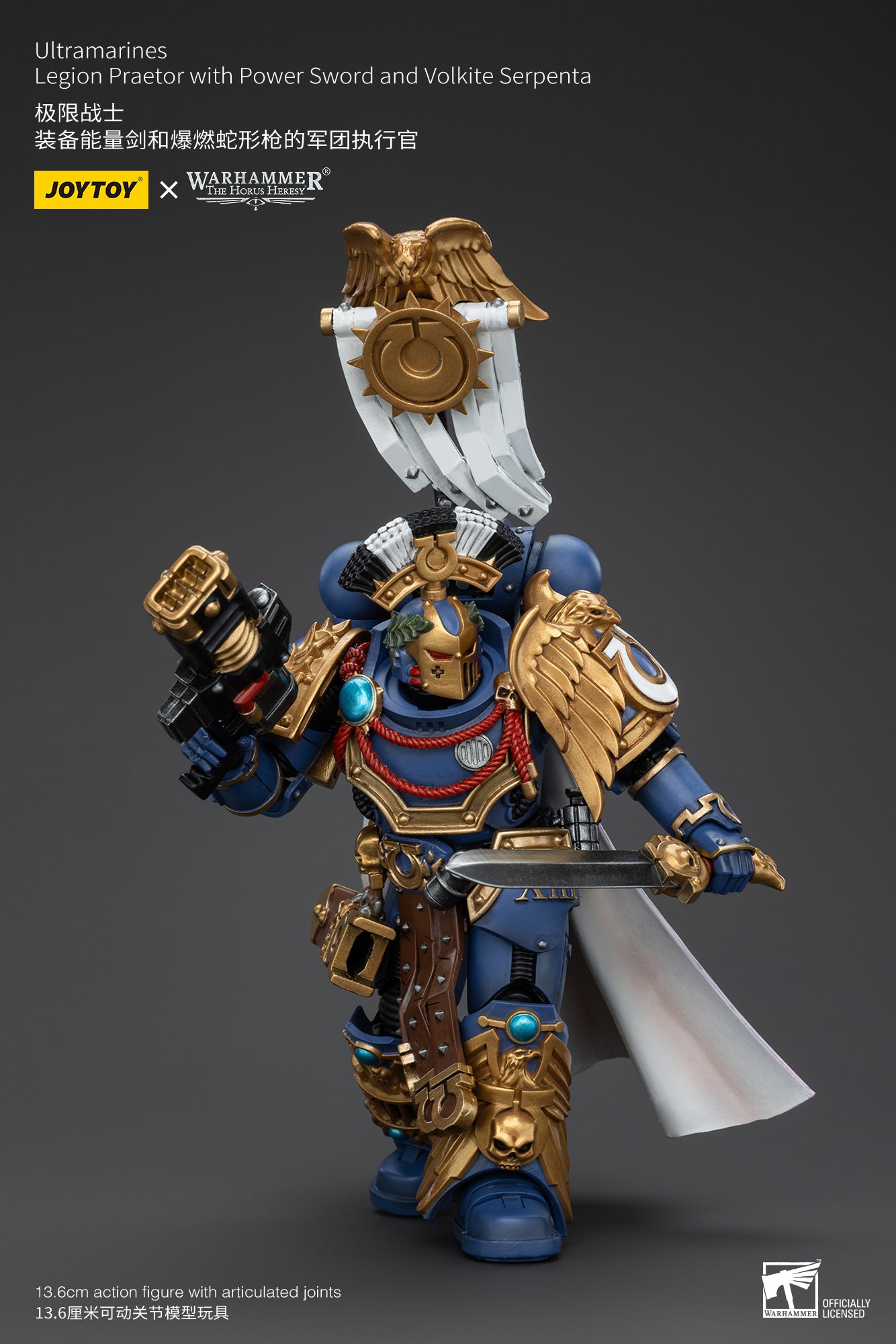 Warhammer The Horus Heresy Ultramarines Legion Praetor with Power Sword and Volkite Serpenta