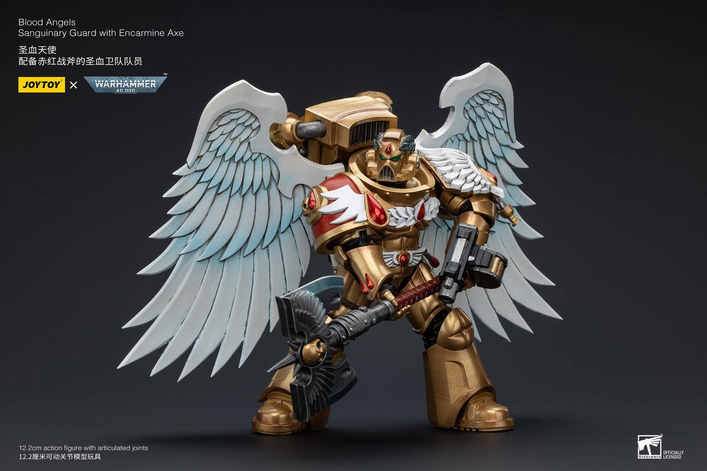 Warhammer 40k Blood Angels Sanguinary Guard with Encarmine Axe (In Stock)