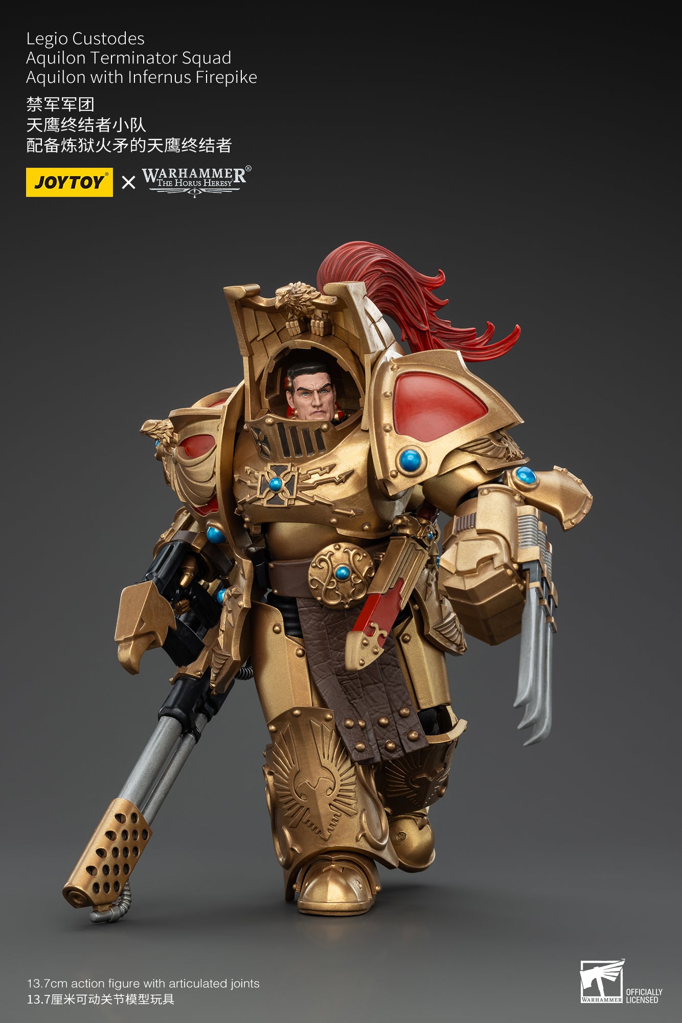 Warhammer The Horus Heresy Legio Custodes Aquilon Terminator Squad Aquilon with Infernus Firepike (In Stock)