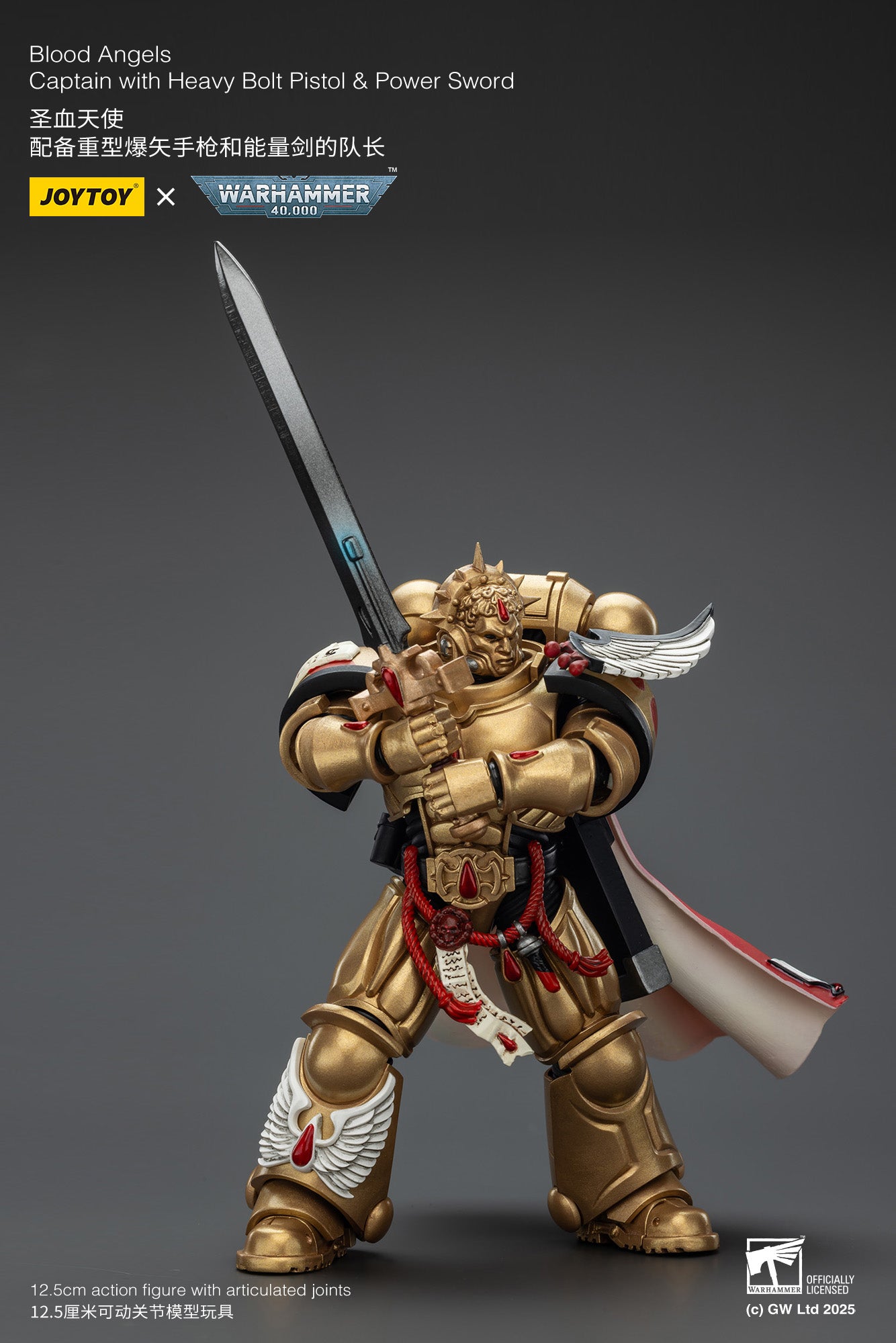 (Pre-Order) Warhammer 40k Blood Angels Captain with Heavy Bolt Pistol & Power Sword