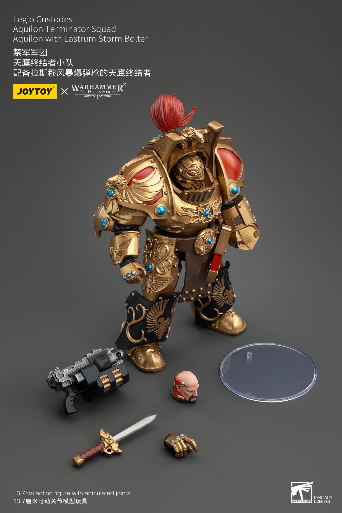Warhammer The Horus Heresy Legio Custodes Aquilon Terminator Squad Aquilon with Lastrum Storm Bolter (In Stock)