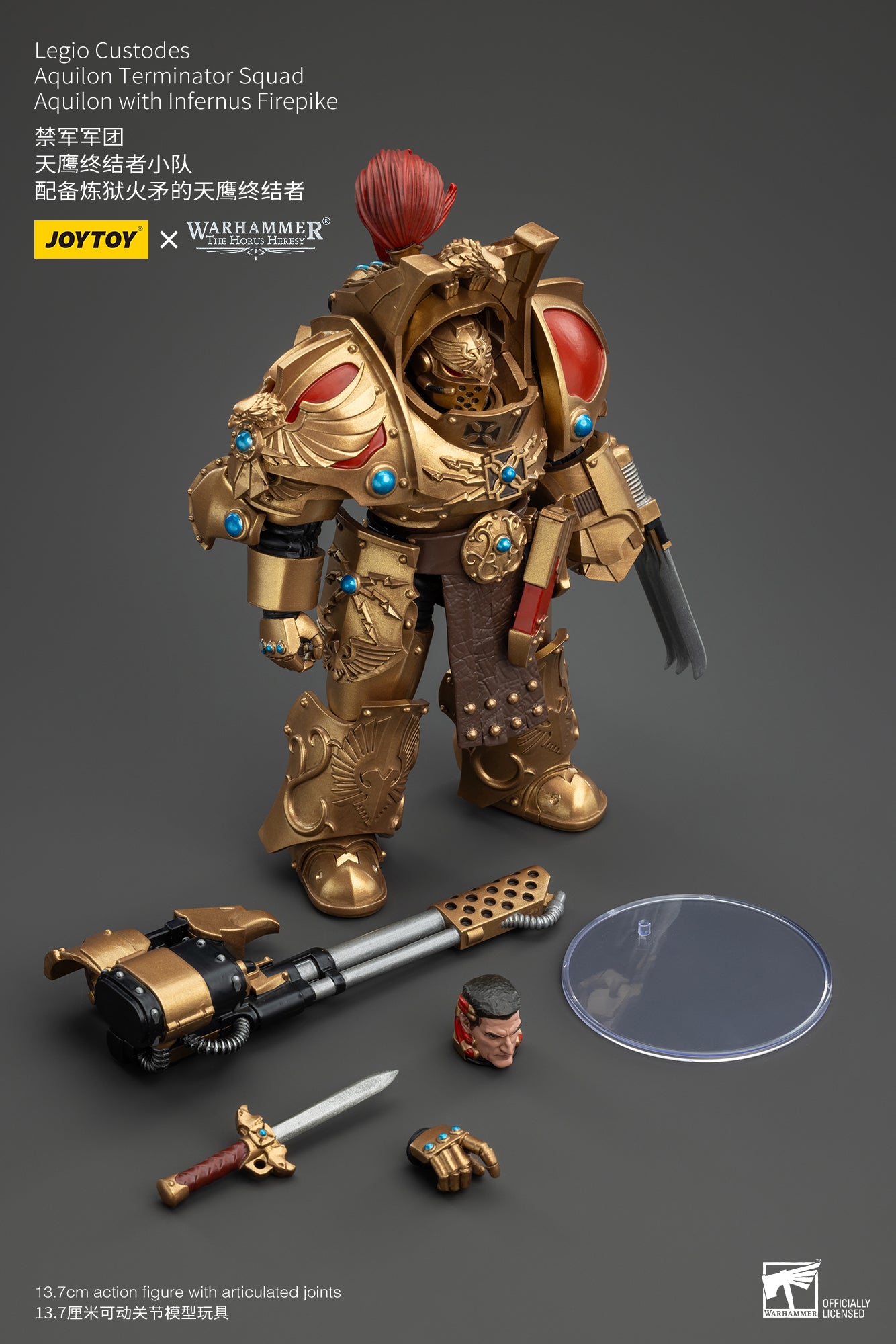 Warhammer The Horus Heresy Legio Custodes Aquilon Terminator Squad Aquilon with Infernus Firepike (In Stock)