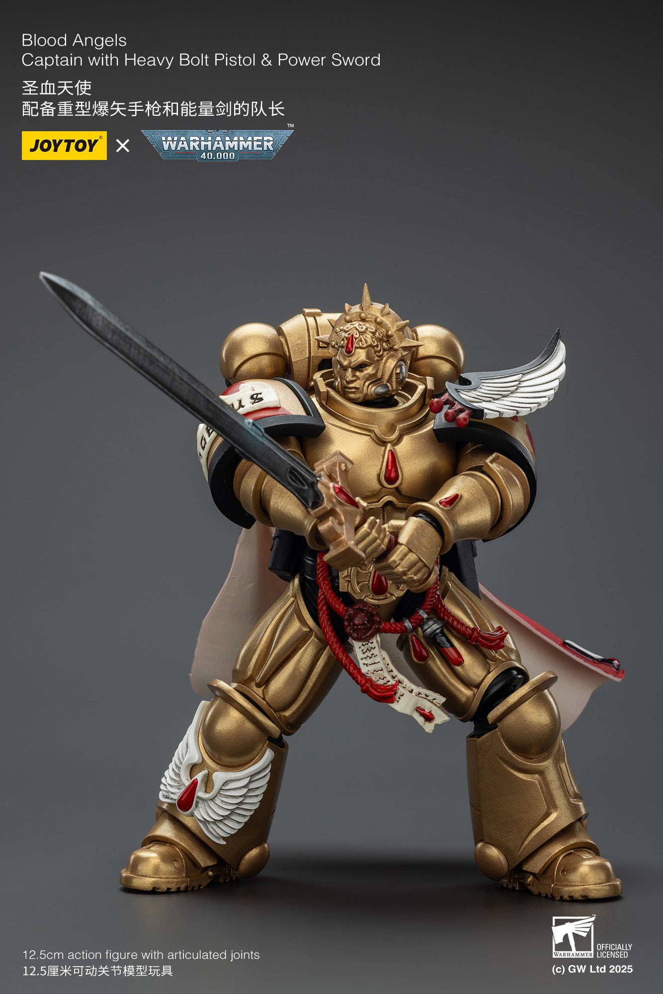 (Pre-Order) Warhammer 40k Blood Angels Captain with Heavy Bolt Pistol & Power Sword