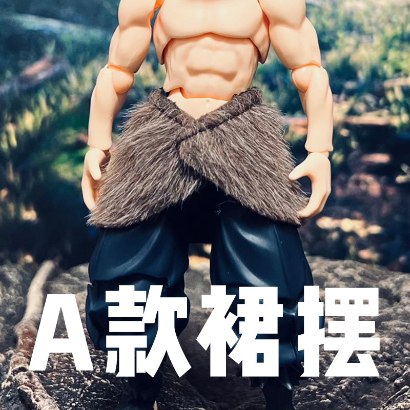 Custom 1/12 Clothing Accessories for Figma BUZZmod Inosuke Hashibira Skirt 1/12