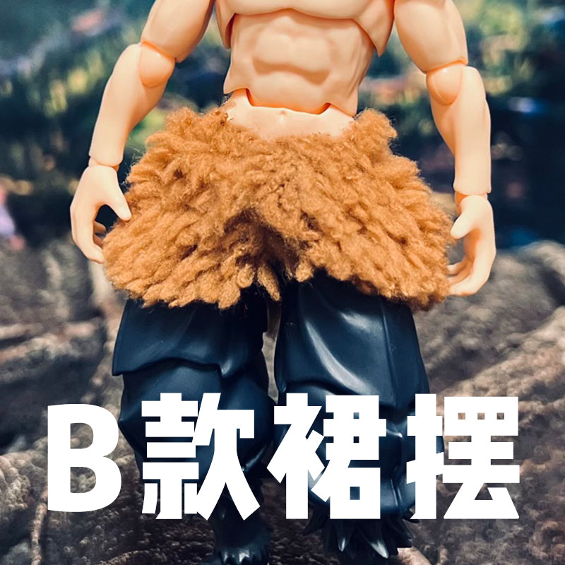 Custom 1/12 Clothing Accessories for Figma BUZZmod Inosuke Hashibira Skirt 1/12