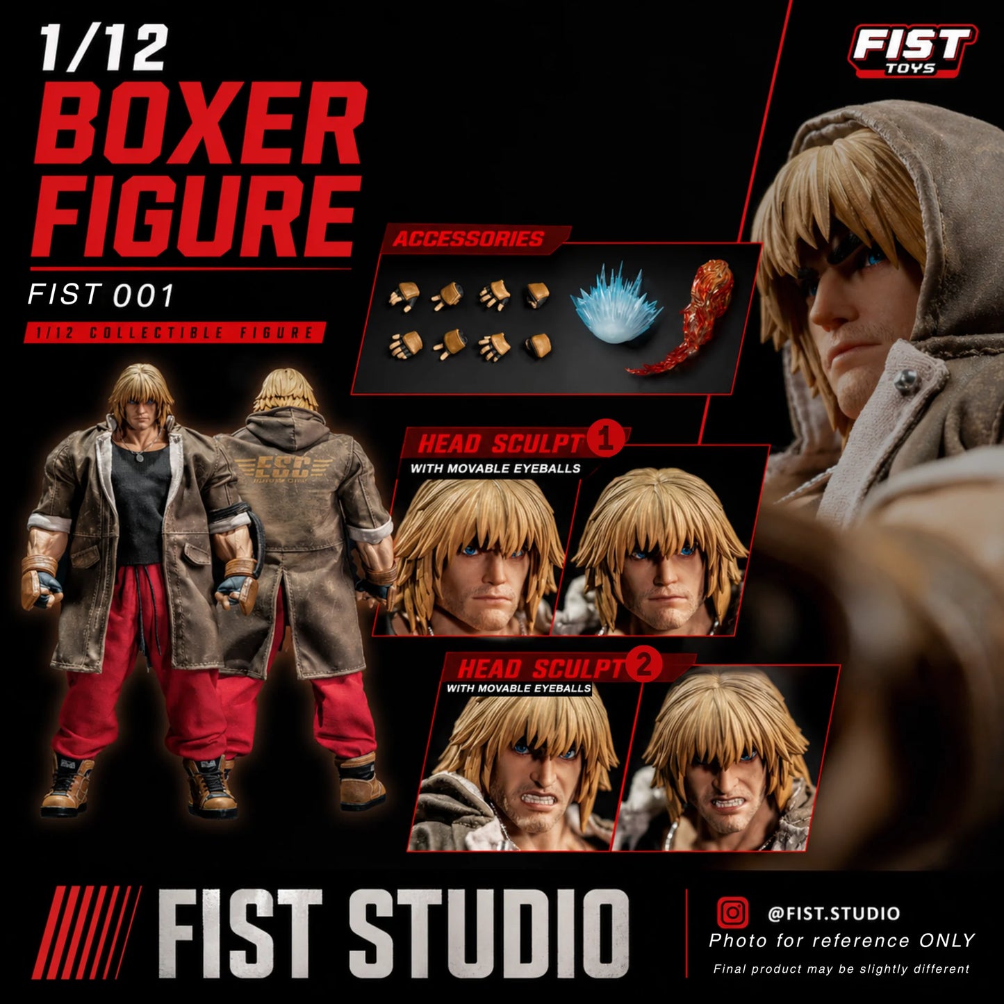 (Pre-Order) Fist studio 1/12 Boxer action figure FIST001
