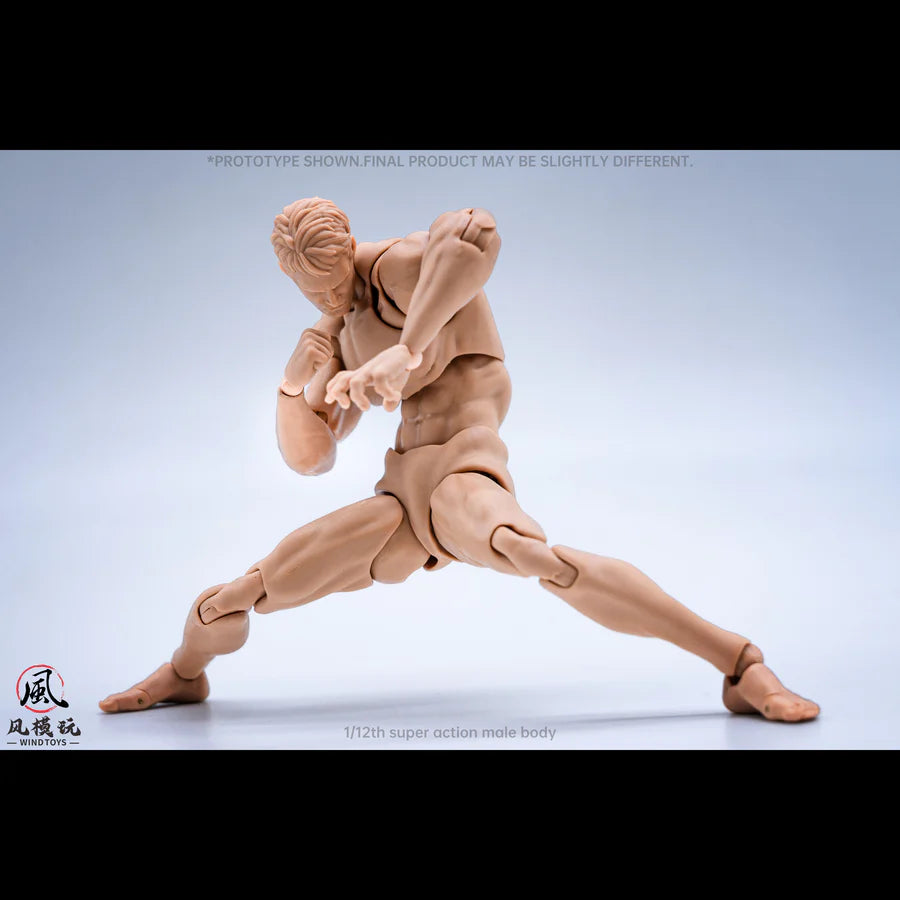 WIND TOYS 1/12 Super Action Male Body Figure White/Yellow/Tan