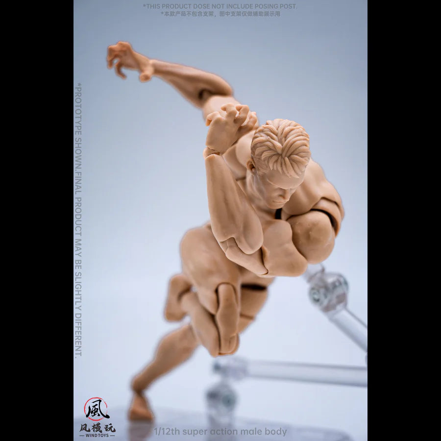 WIND TOYS 1/12 Super Action Male Body Figure White/Yellow/Tan