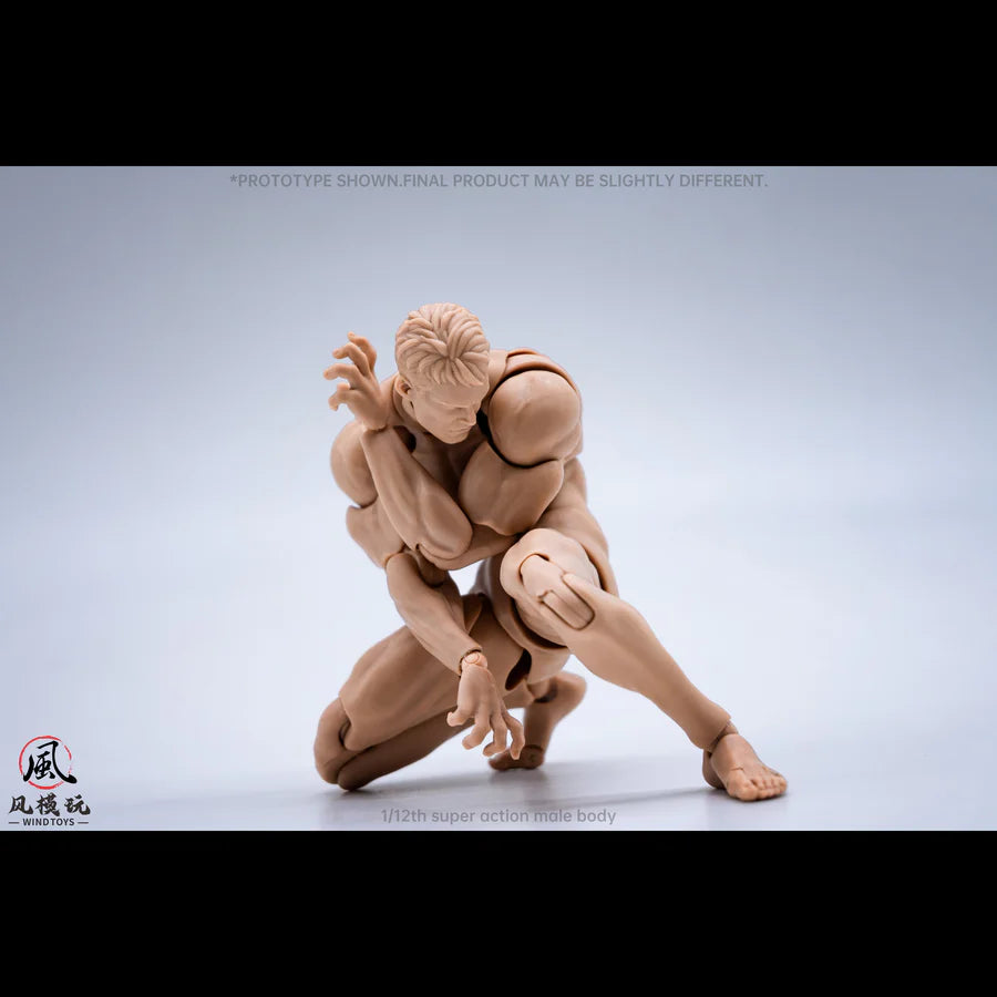 WIND TOYS 1/12 Super Action Male Body Figure White/Yellow/Tan