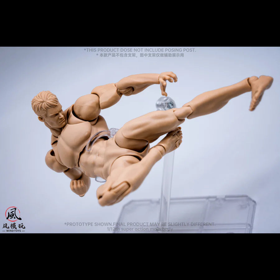 WIND TOYS 1/12 Super Action Male Body Figure White/Yellow/Tan