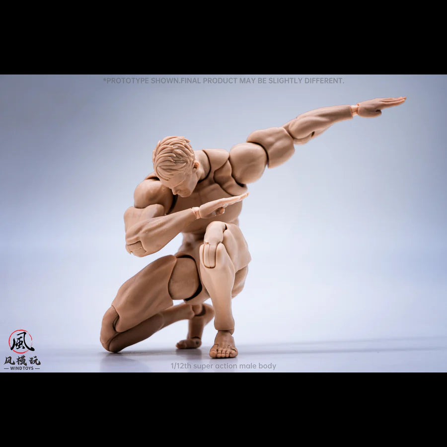 WIND TOYS 1/12 Super Action Male Body Figure White/Yellow/Tan
