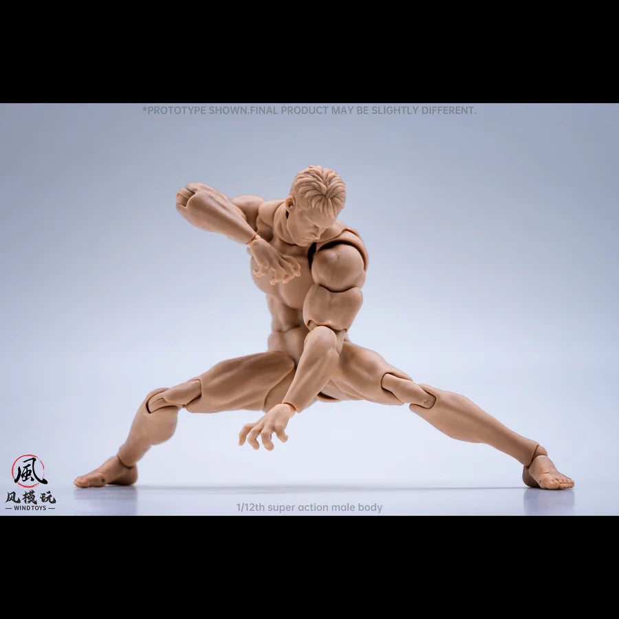 WIND TOYS 1/12 Super Action Male Body Figure White/Yellow/Tan