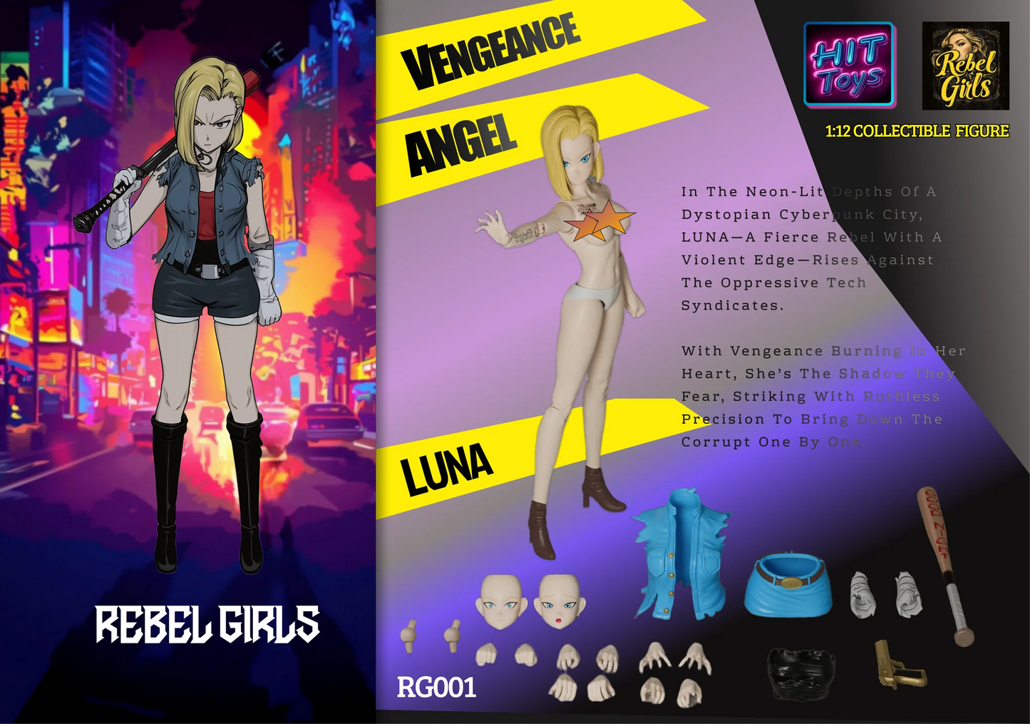 HITToys 1/12 Rebel Girls Series Wave One Vengenance Angel Luna RG001