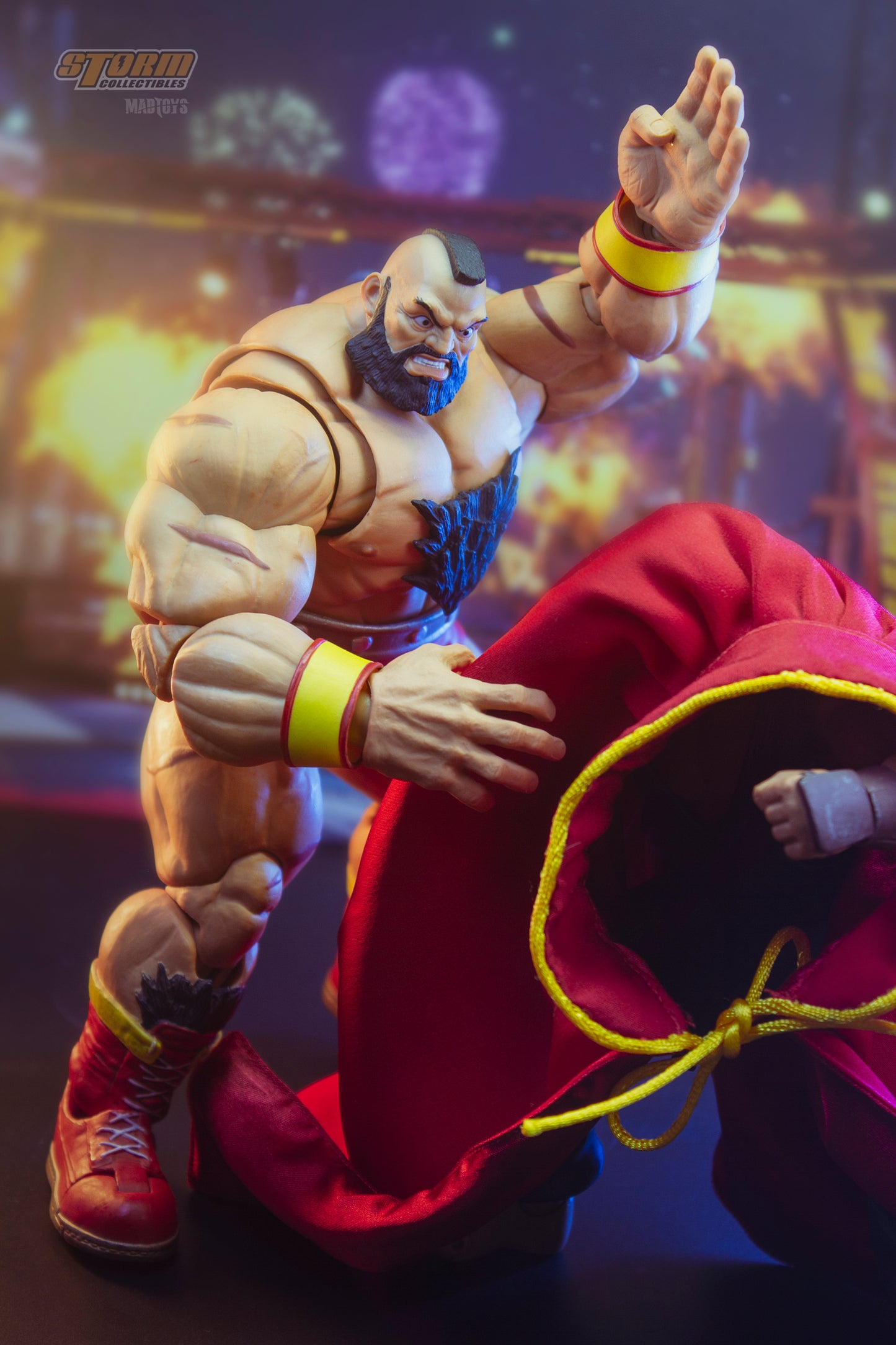 Custom 1/12 Clothing Accessories for Storm Toys Zangief Cloak for 1/10 Figures
