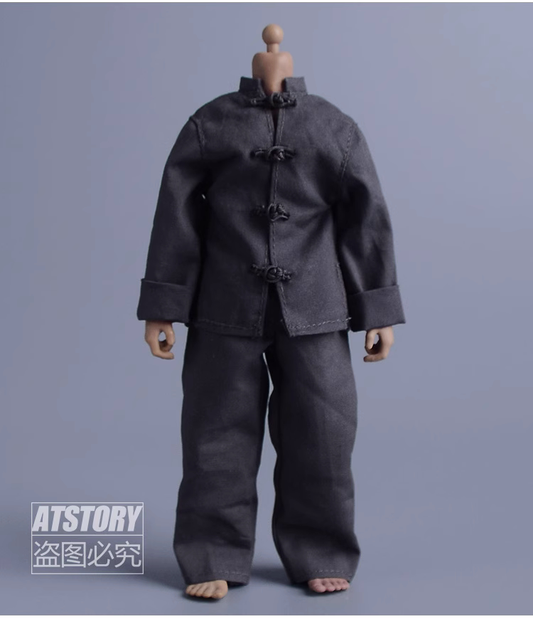 Custom 1/12 Clothing Accessories Kung Fu Cloths