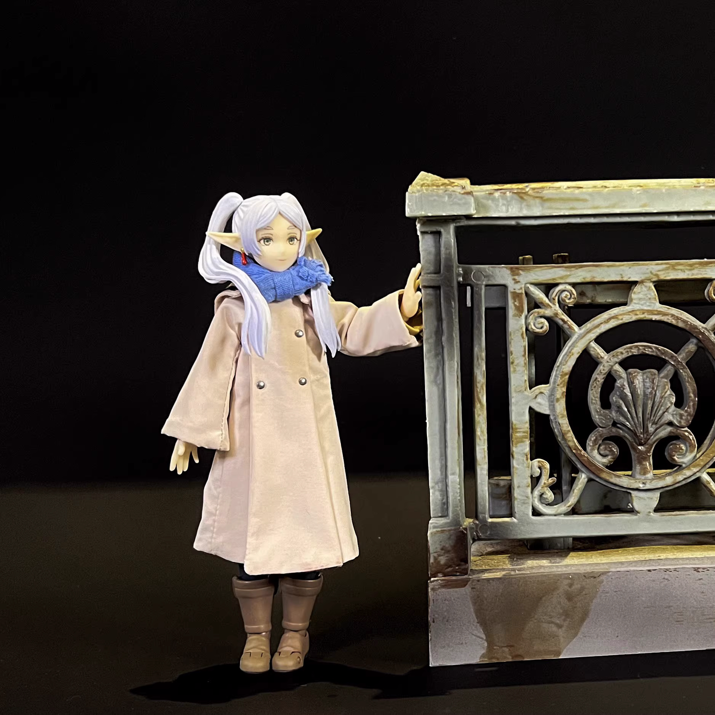 Custom 1/12 Clothing Accessories Coat and Scarf for SHF Frieren