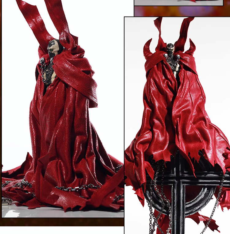Custom 1/12 Clothing Accessories for McFarlane Spawn Cape & two chains