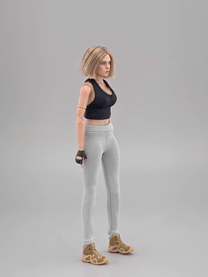 Yoga Top and Pants for 1/12 6 inch figure