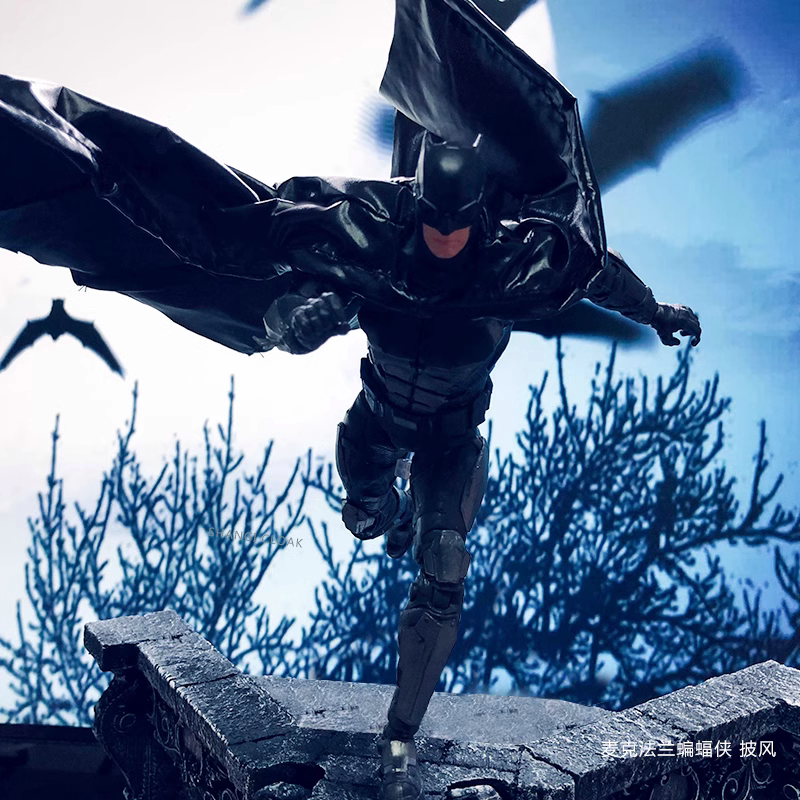 Custom 1/12 Clothing Accessories for Mcfarlane Batman Cloak 1/12
