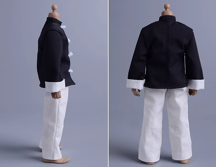 Custom 1/12 Clothing Accessories Kung Fu Cloths