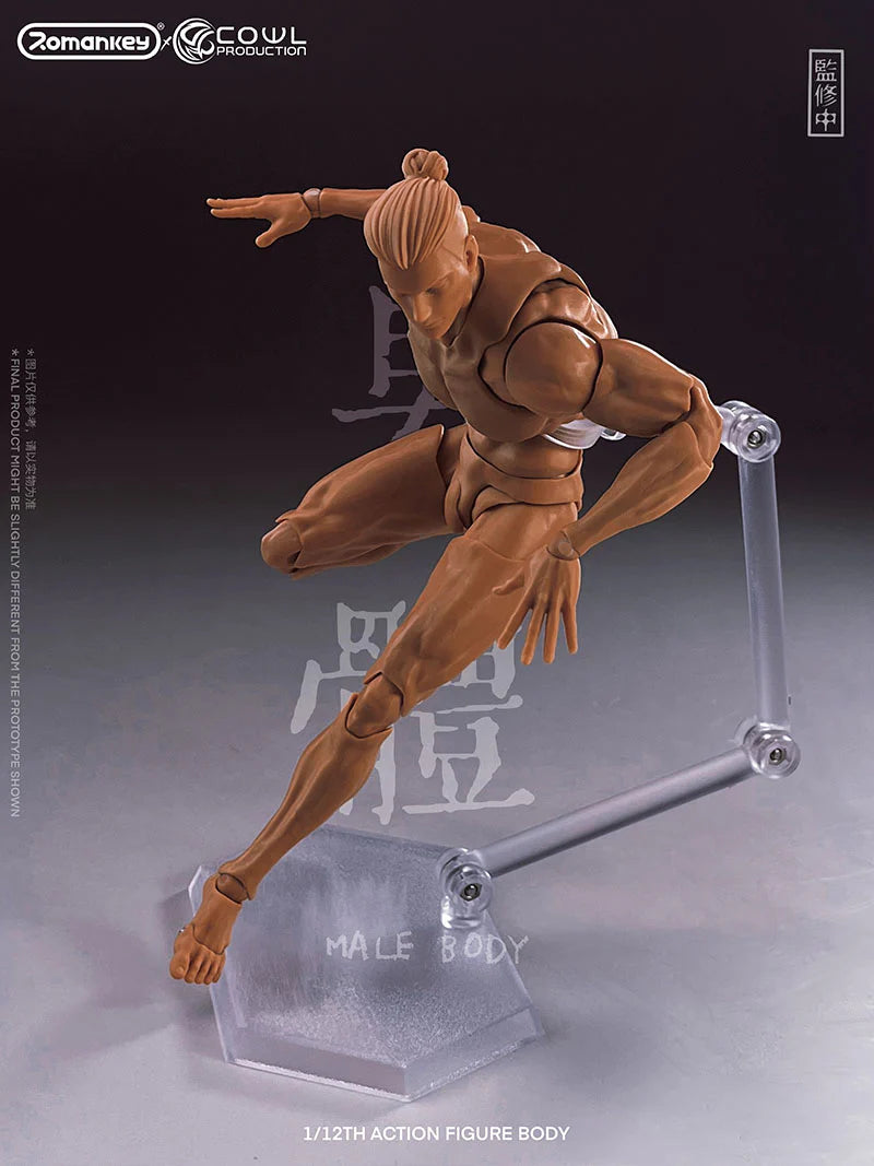 Romankey x COWL 1/12 Super Movable Male Body White, Yellow and Tan (Reissue)