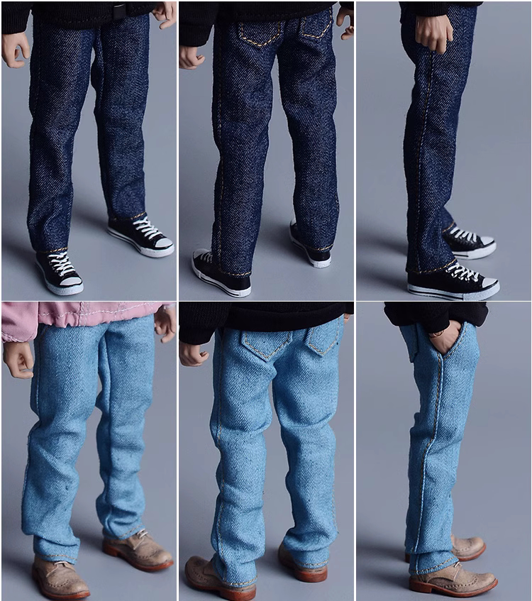 Custom 1/12 Clothing Accessories Jeans for 1/12 6 inch figure