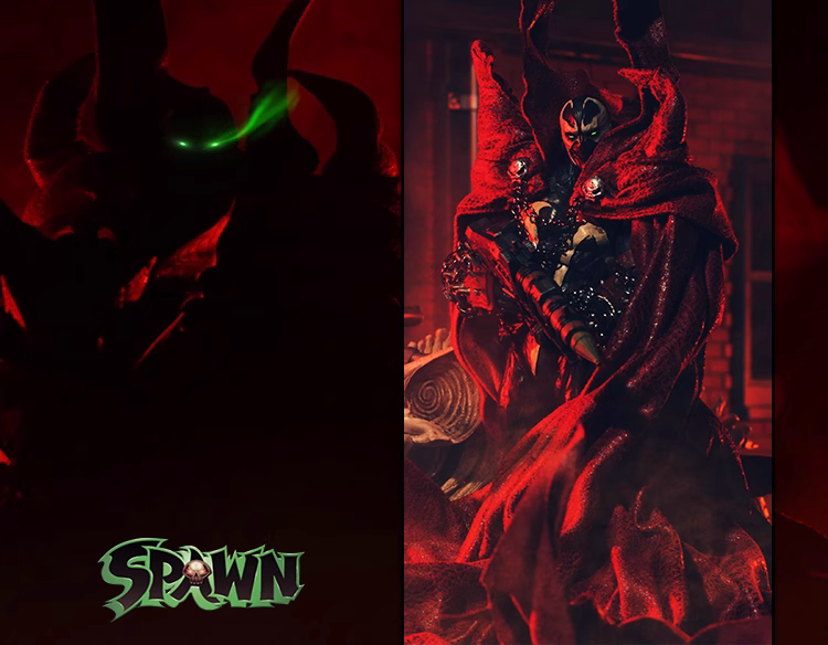 Custom 1/12 Clothing Accessories for McFarlane Spawn Cape & two chains