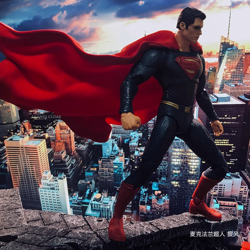 Custom 1/12 Clothing Accessories for Mcfarlane Superman Cloak 1/12