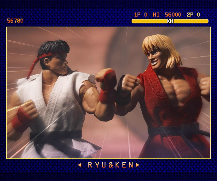 Custom 1/12 Clothing Accessories For Jada Ryu and Ken