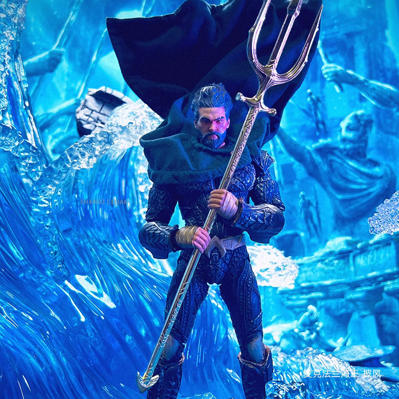 Custom 1/12 Clothing Accessories for Mcfarlane Aquaman Cloak 1/12