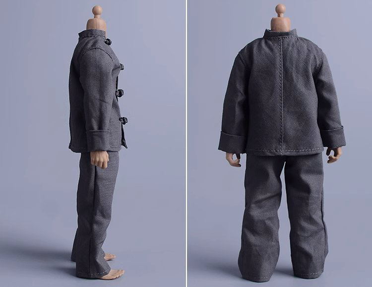 Custom 1/12 Clothing Accessories Kung Fu Cloths
