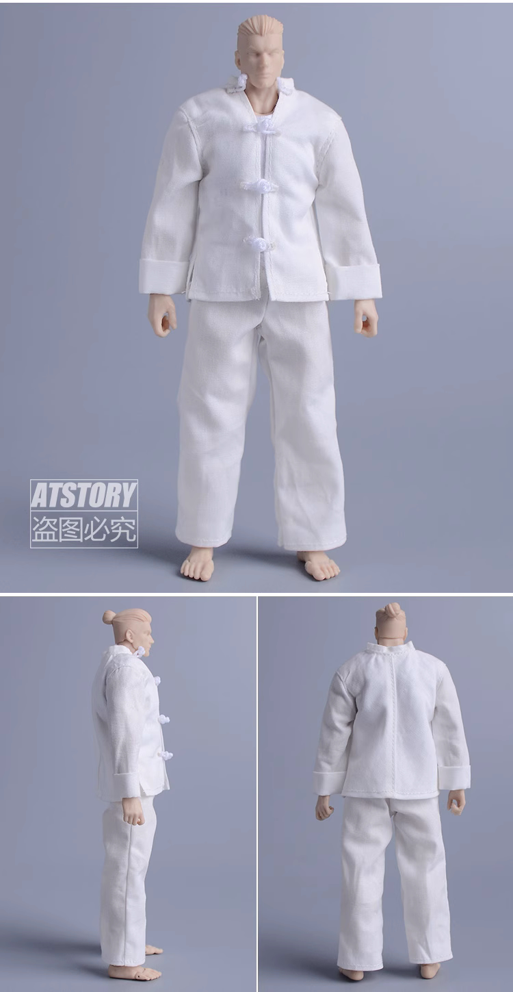 Custom 1/12 Clothing Accessories Kung Fu Cloths