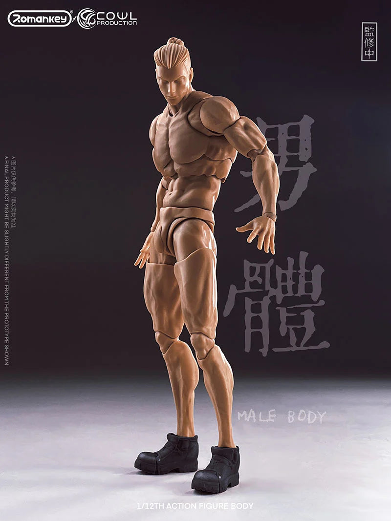 Romankey x COWL 1/12 Super Movable Male Body White, Yellow and Tan (Reissue)