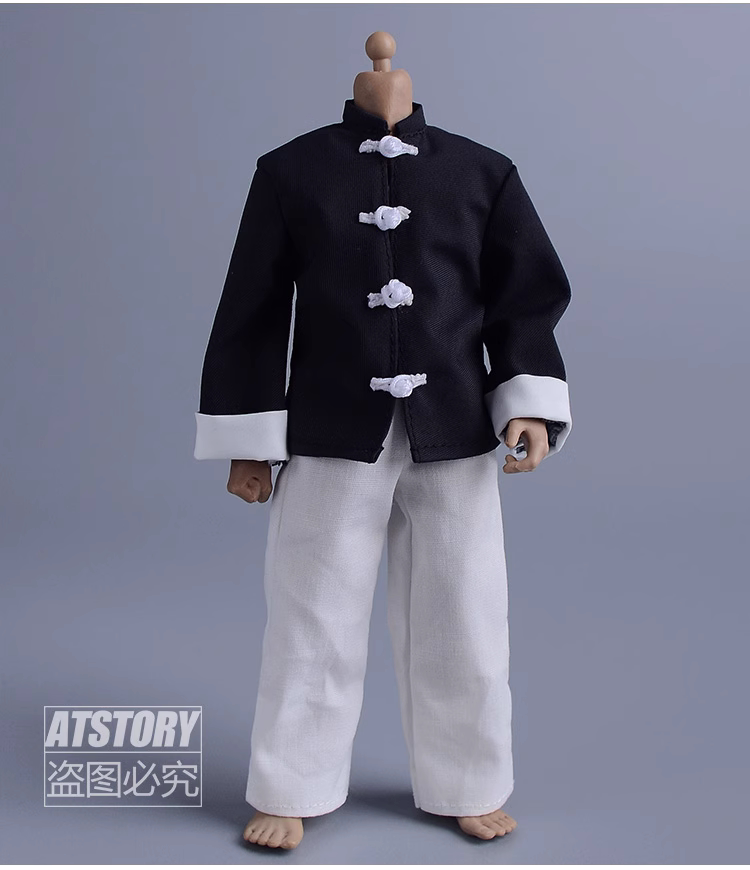 Custom 1/12 Clothing Accessories Kung Fu Cloths