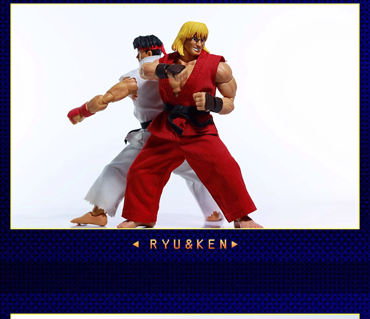 Custom 1/12 Clothing Accessories For Jada Ryu and Ken