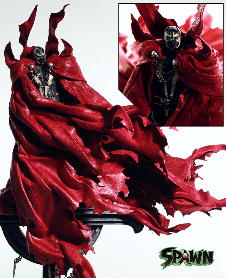Custom 1/12 Clothing Accessories for McFarlane Spawn Cape & two chains