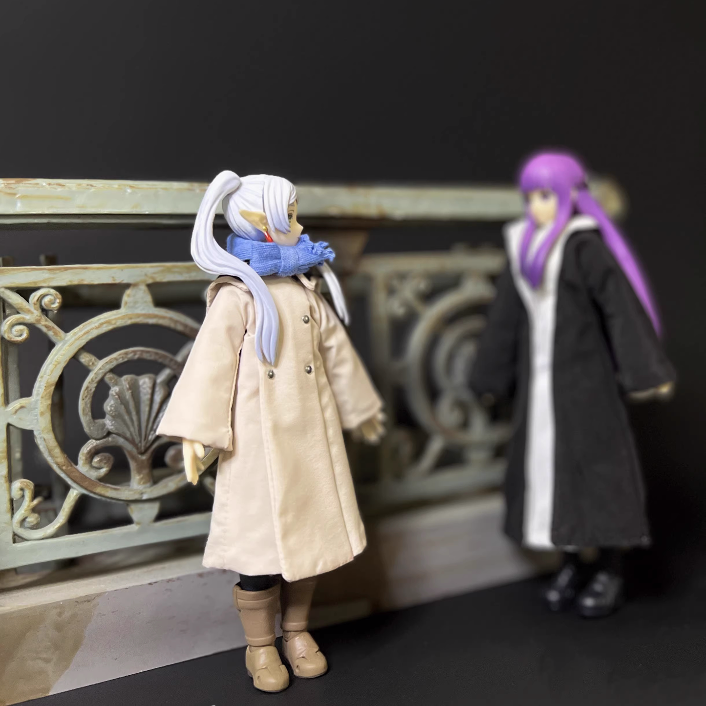 Custom 1/12 Clothing Accessories Coat and Scarf for SHF Frieren