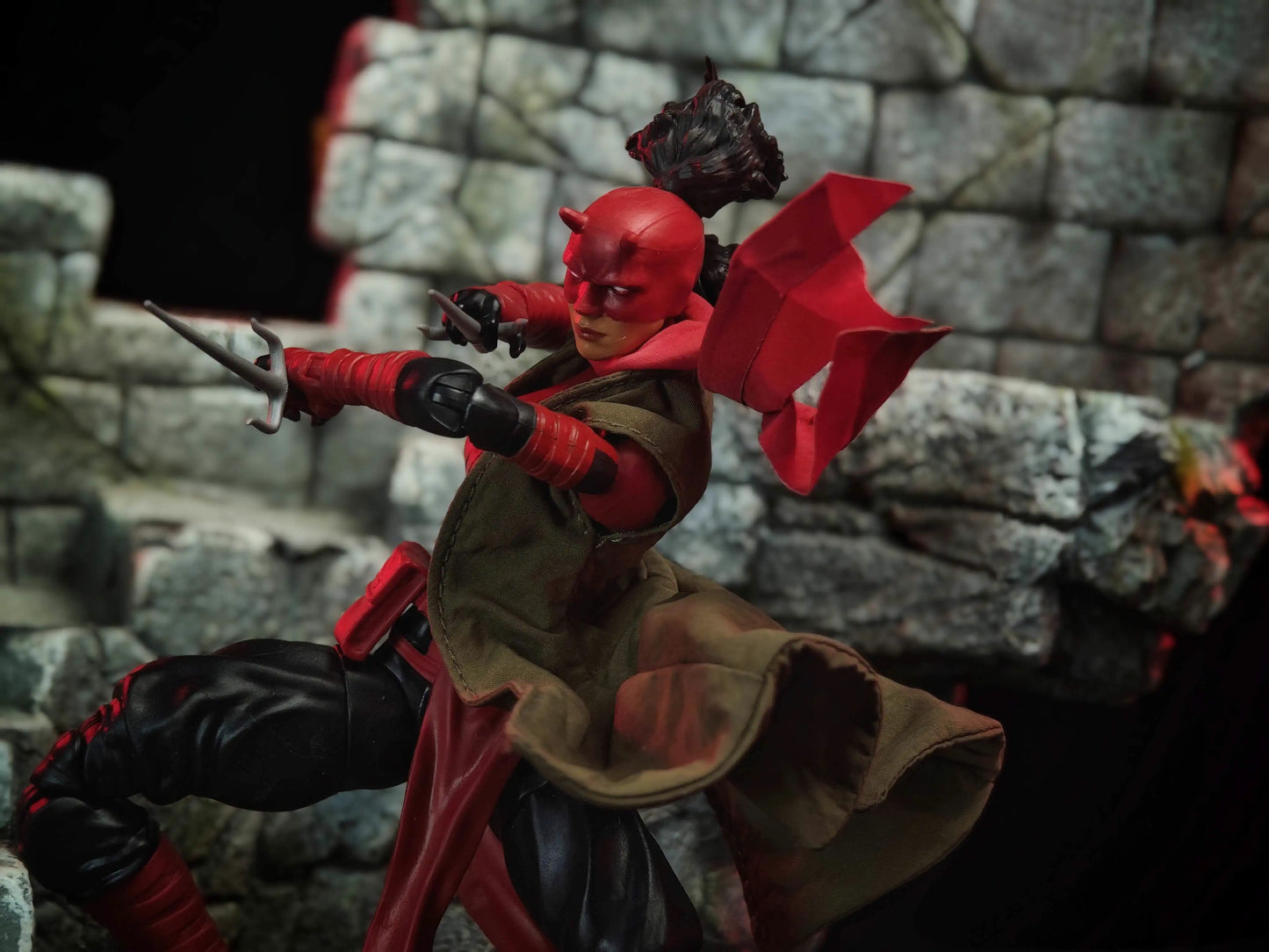Custom 1/12 Clothing Accessories Cloth for Mafex / Marvel legions Daredevil