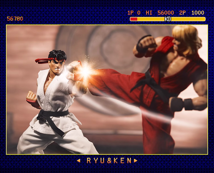 Custom 1/12 Clothing Accessories For Jada Ryu and Ken