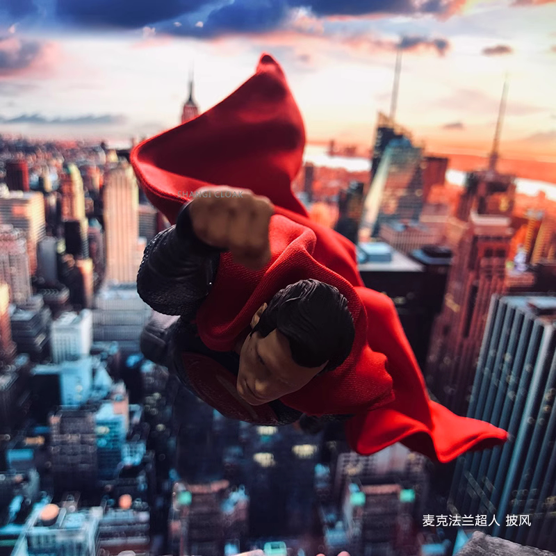 Custom 1/12 Clothing Accessories for Mcfarlane Superman Cloak 1/12