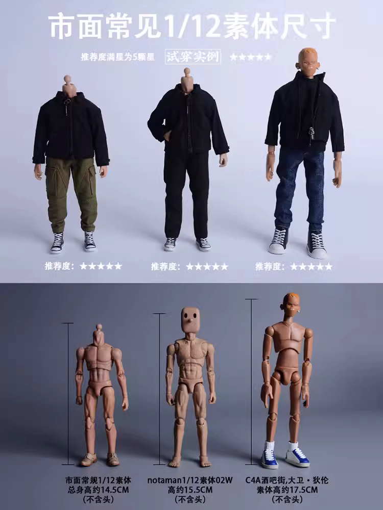 Custom 1/12 Clothing Accessories Jacket for 1/12 6 inch figure