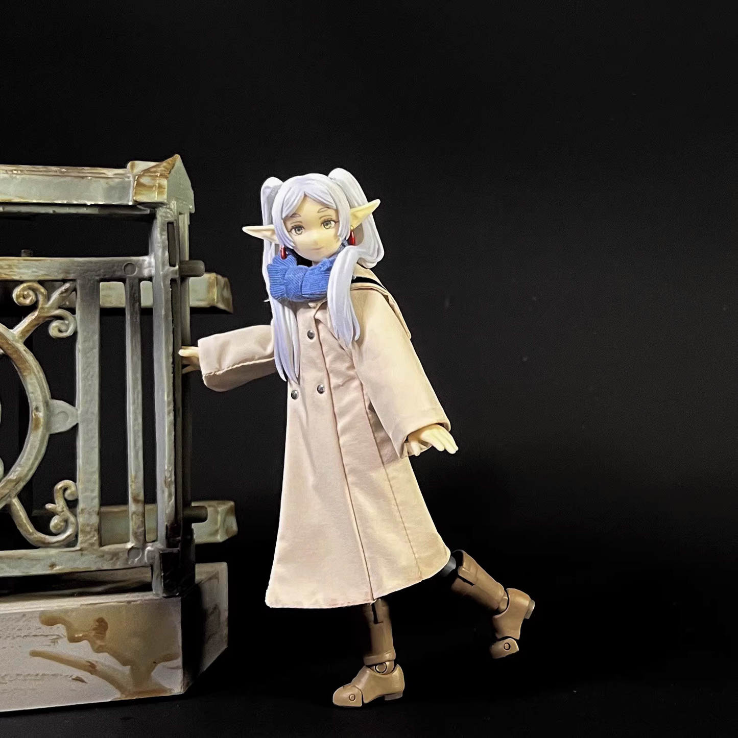 Custom 1/12 Clothing Accessories Coat and Scarf for SHF Frieren